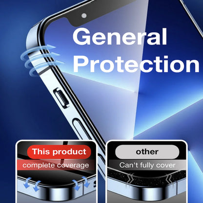 FOR Iphone 16 16E 15 Pro Max 14 plus 13 12 11 XR XS X Dust Free Phone Screen Protector Tempered Glass with Install Kit Remove