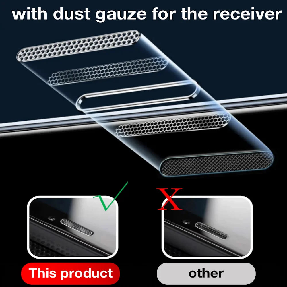FOR Iphone 16 16E 15 Pro Max 14 plus 13 12 11 XR XS X Dust Free Phone Screen Protector Tempered Glass with Install Kit Remove